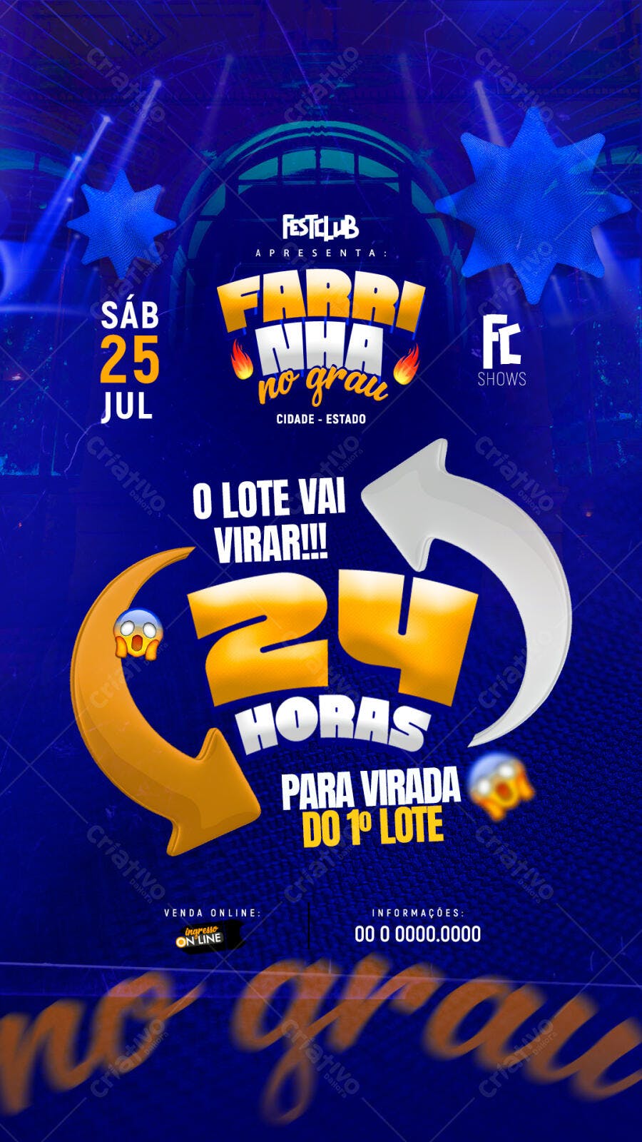 Flyer Festa 25 Julho PSD Editável