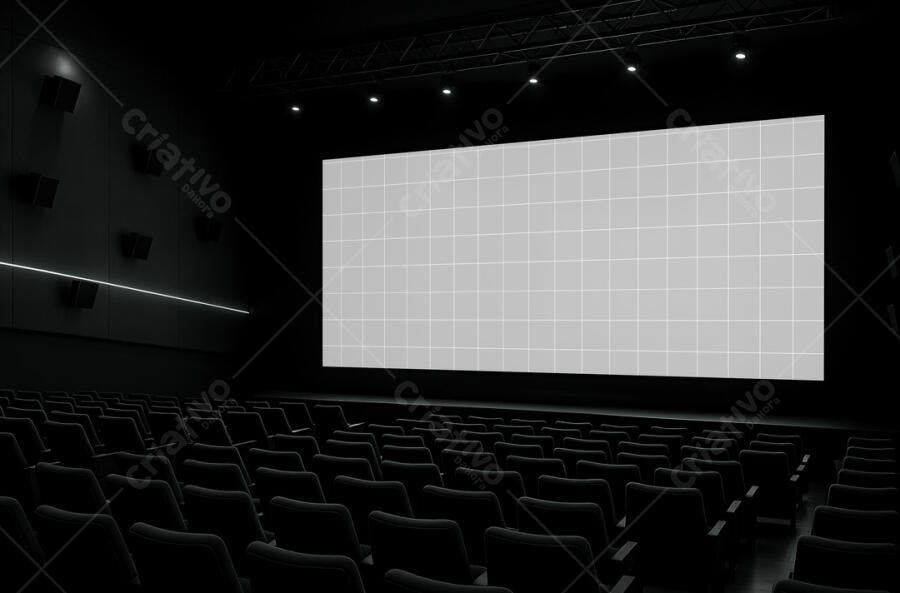 Mockup Tela de Cinema em Alta Resolução
