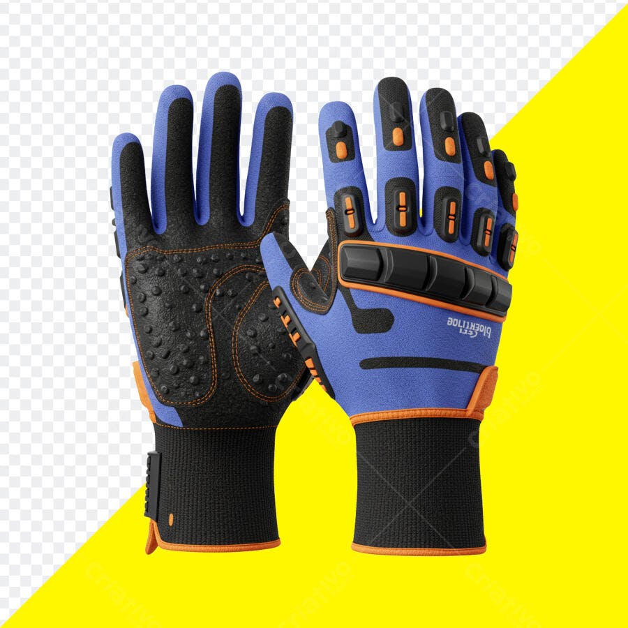 Mockup Luvas de Trabalho PNG com fundo transparente