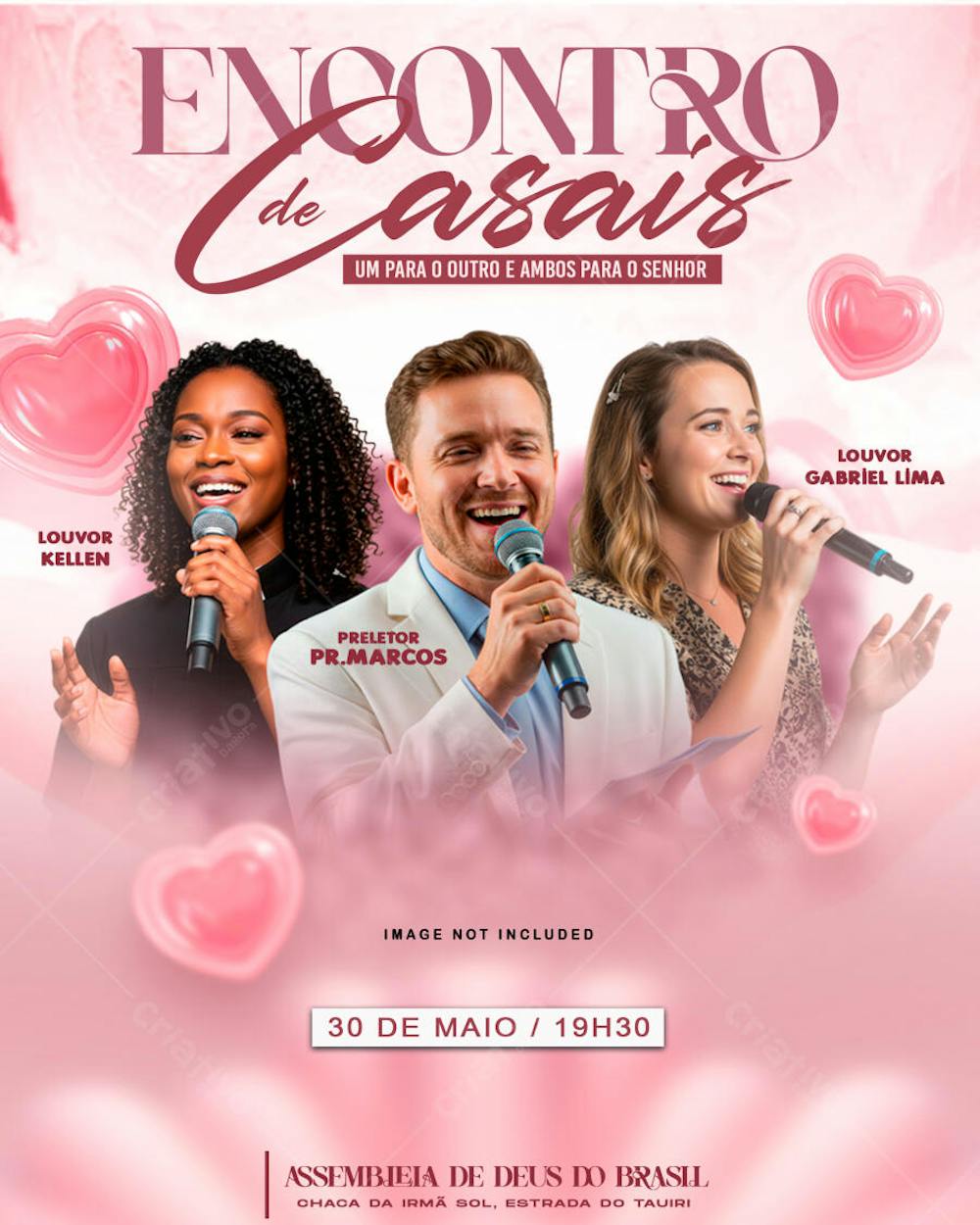 flyer encontro de casais - gospel
