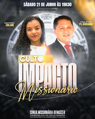 FLYER CULTO IMPACTO MISSIONÁRIO