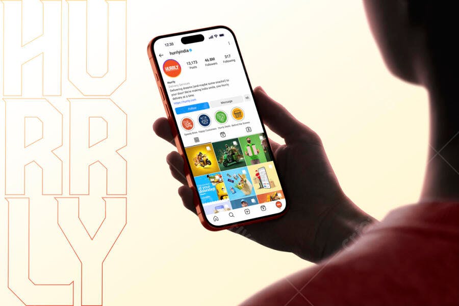 Mockup Realista de Smartphone com App de Delivery