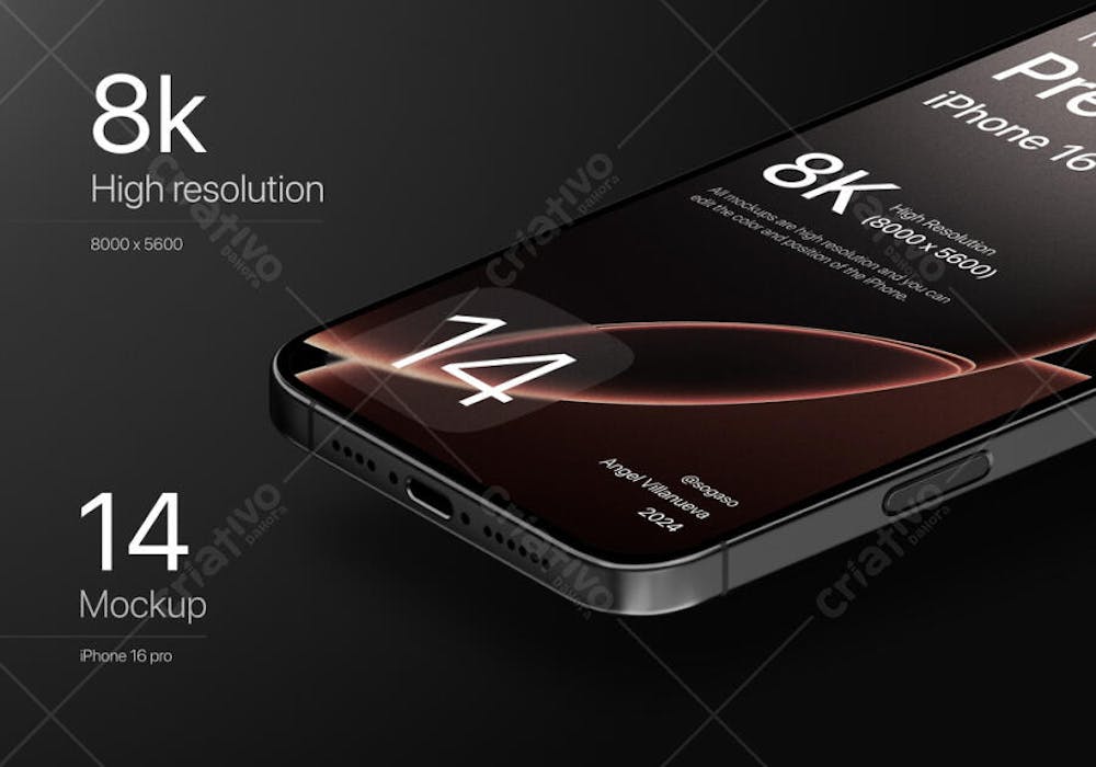 Premium iPhone 16 Pro Mockup Black (14)