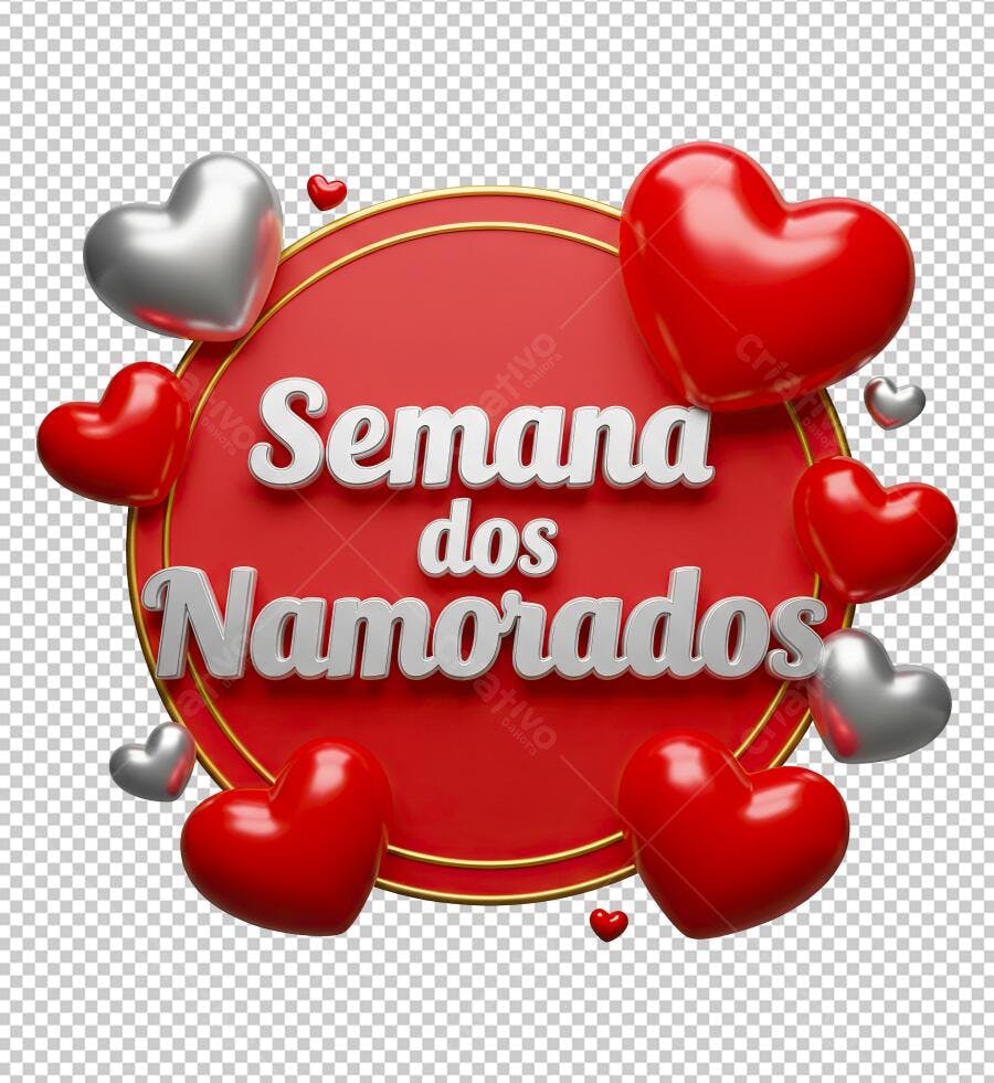 Banner Semana dos Namorados PNG com fundo transparente