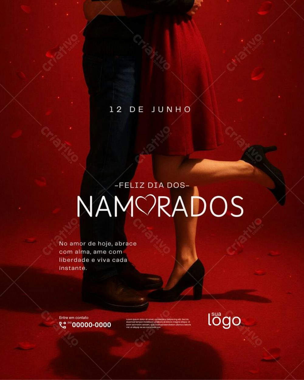 Arte dia dos namorados Editável no Canva
