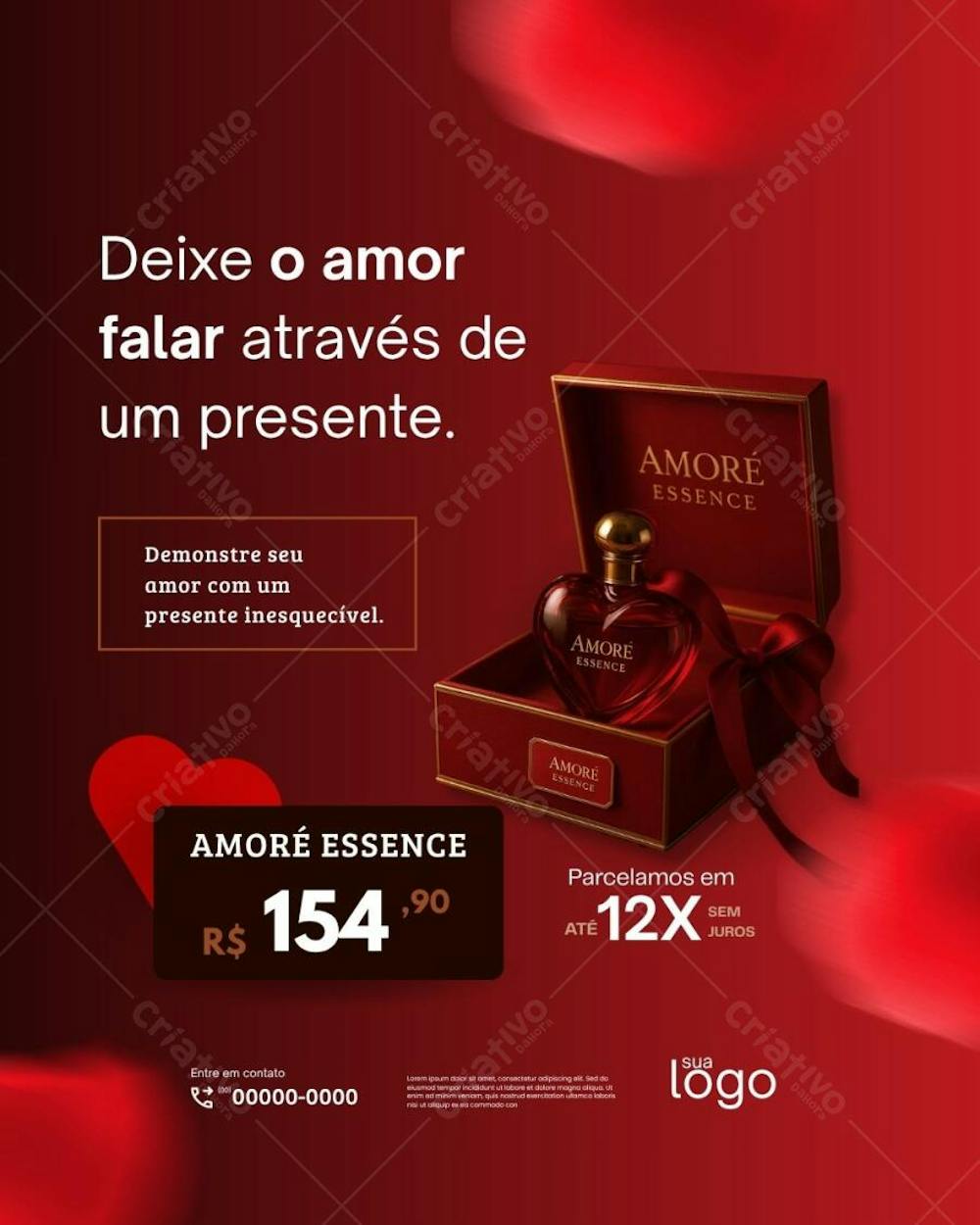 Arte dia dos namorados Editável no Canva