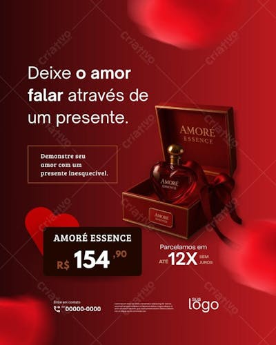 Arte dia dos namorados Editável no Canva