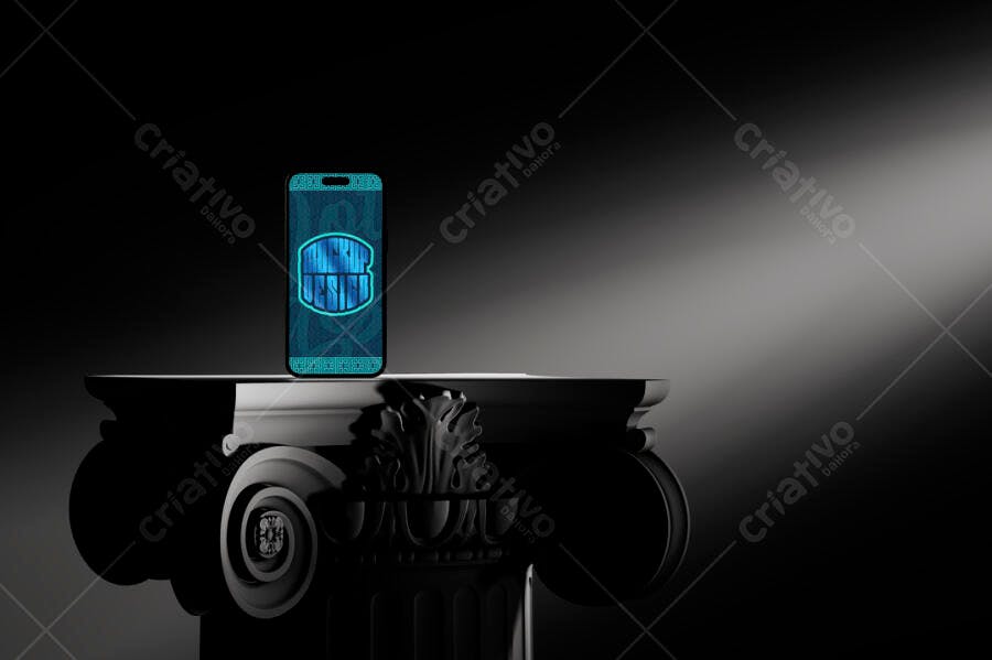 Mockup Smartphone Design Moderno em Coluna Clássica