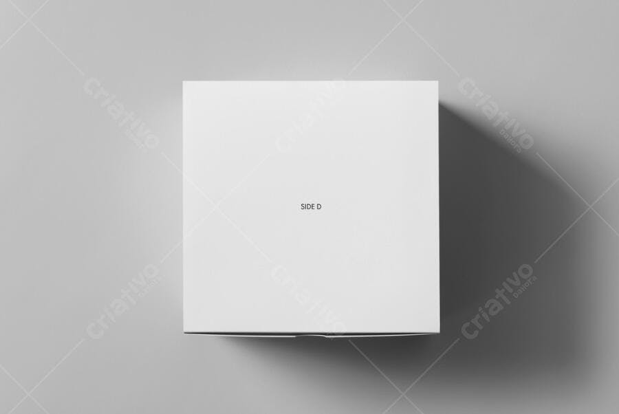 Mockup Caixa Branca Minimalista: Design de Embalagem Simples