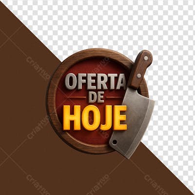 Selo 3d Oferta de Hoje png