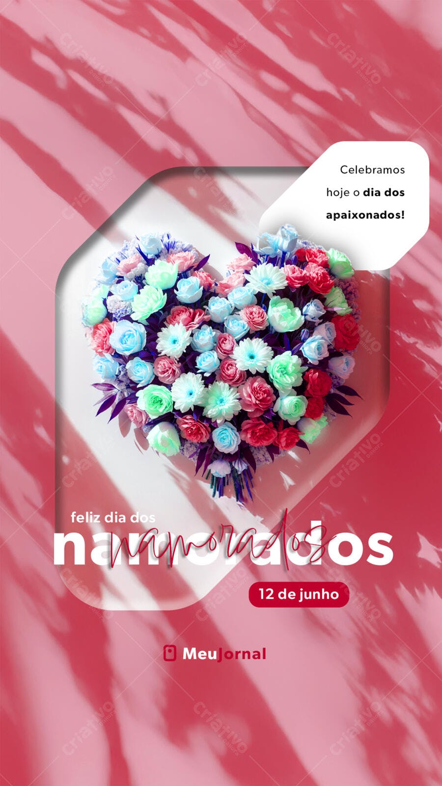 Flyer Dia dos Namorados 12 de Junho PSD Editável