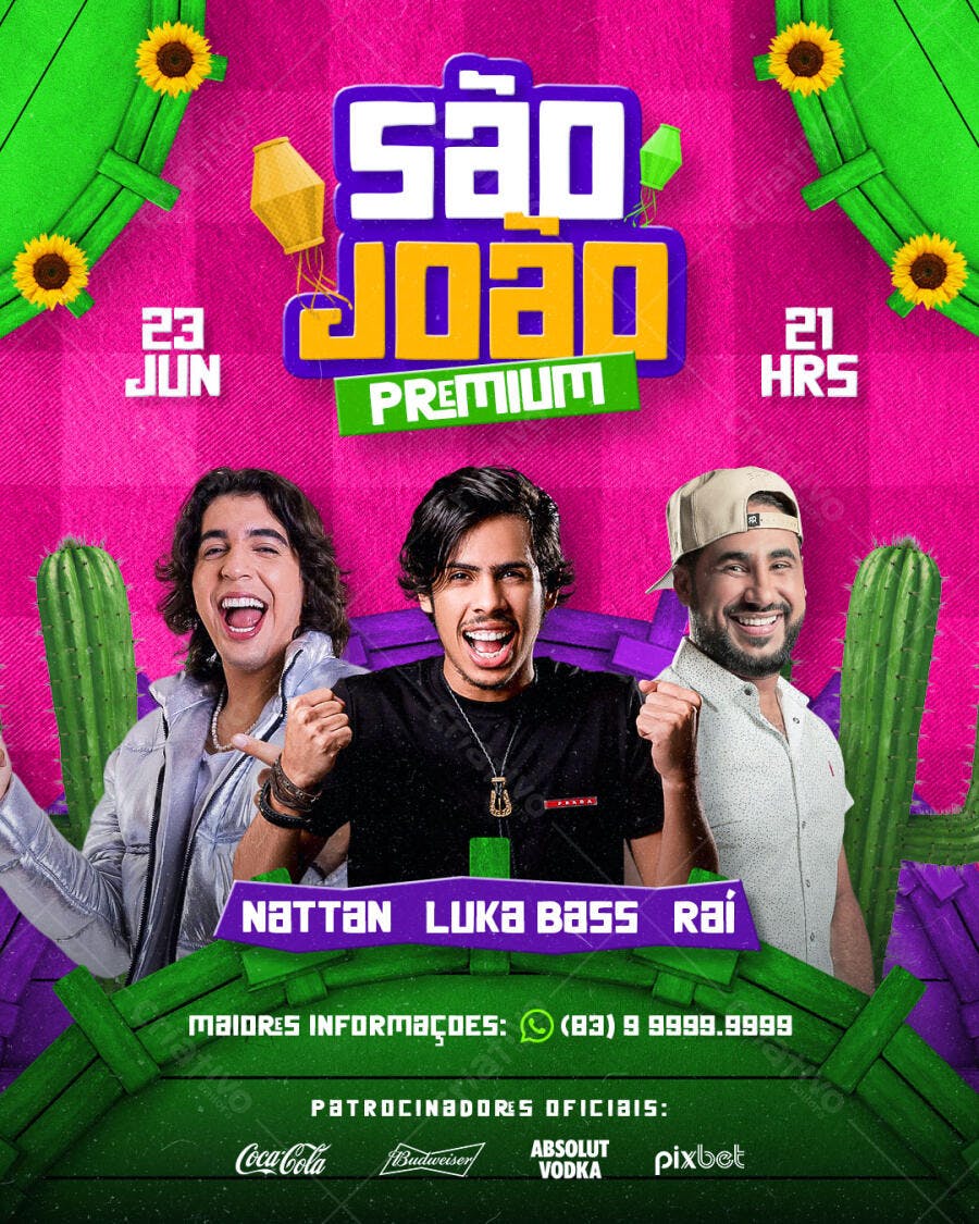 Flyer Festa Junina Premium PSD Editável