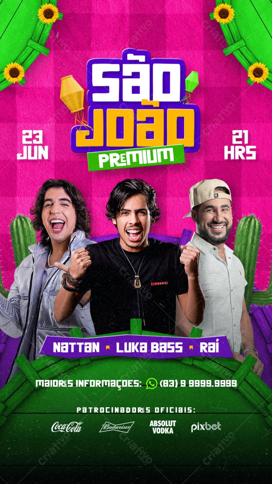 Flyer Festa Junina Premium PSD Editável