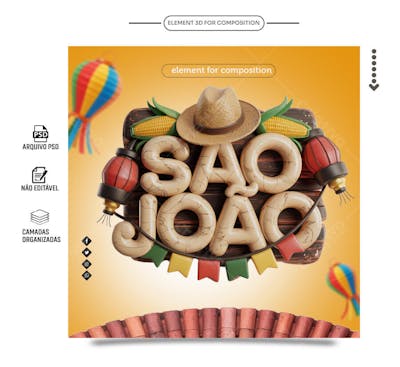 Selo 3D Tema são João03