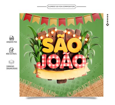 Selo 3D Tema são João05