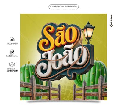 Selo 3D Tema são João08