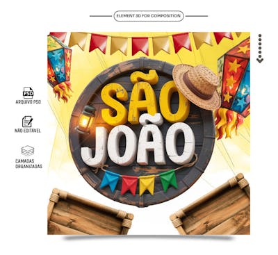 Selo 3D Tema são João10