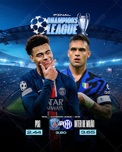 Jogo do Dia - Final Champions League - PSG X Inter de Milão