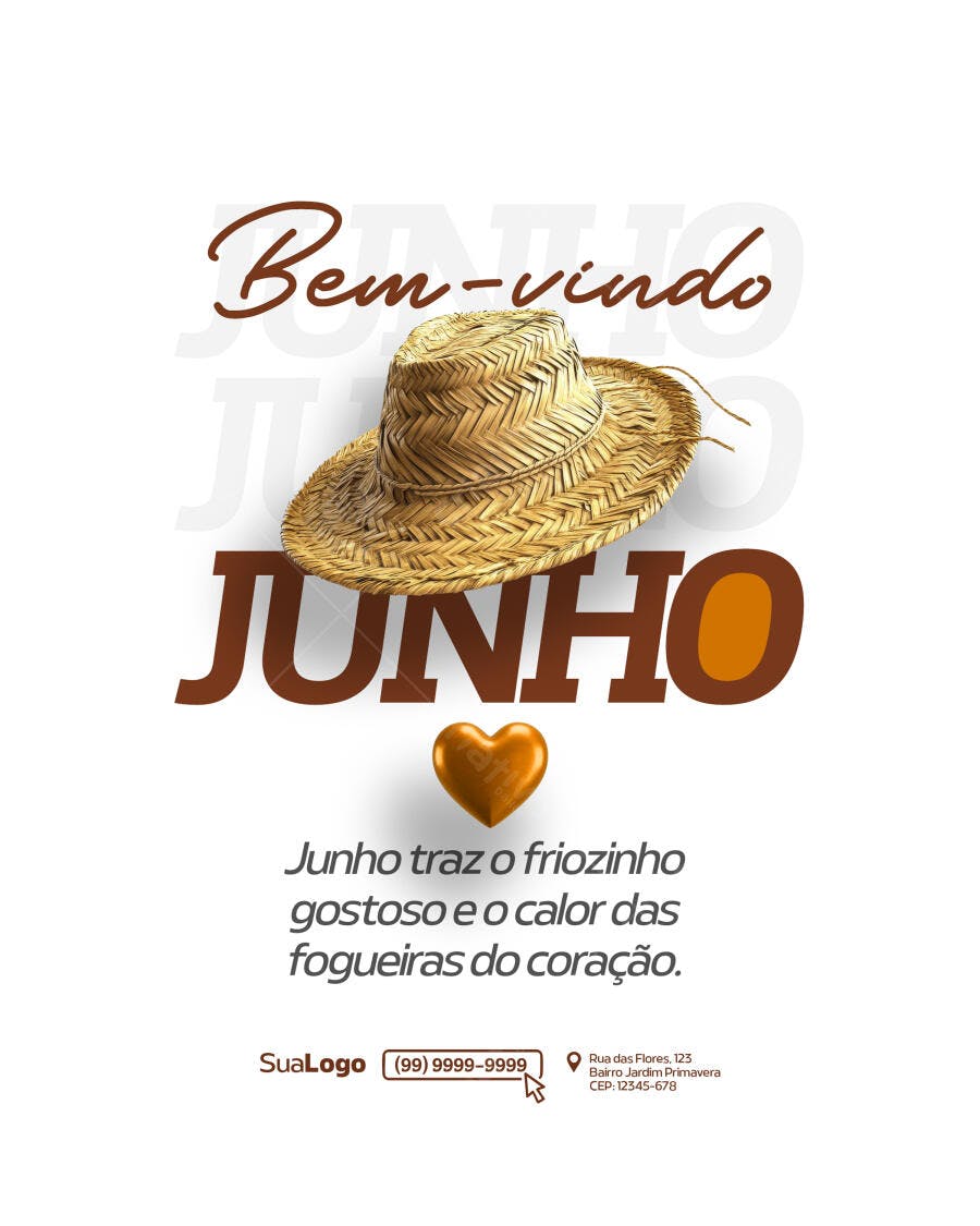 Post para o Mês de Junho PSD Editável