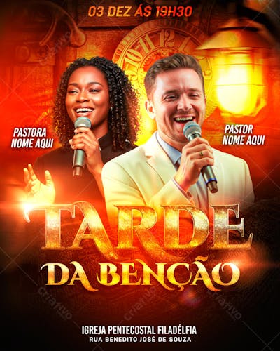 FLYER TARDE DA BENÇÃO - GOSPEL