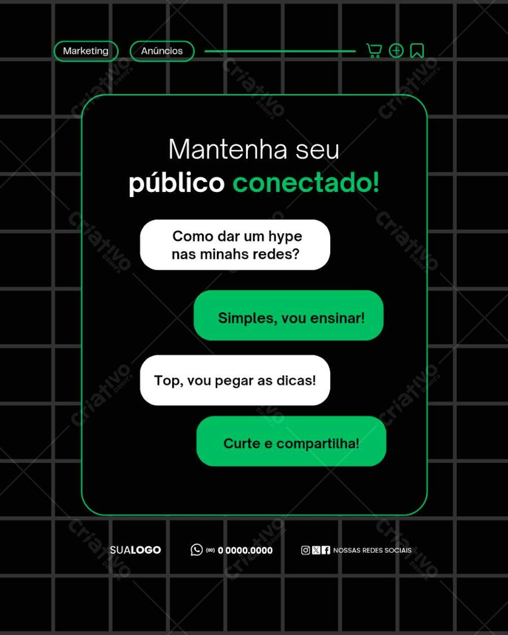 Arte marketing digital Editável no canva 