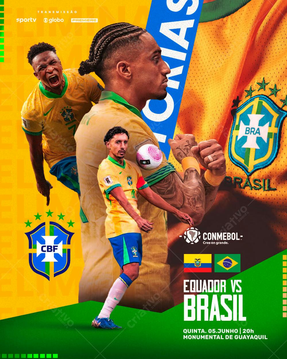 FUTEBOL ELIMINATÓRIAS SULAMERICANA BRASIL VS EQUADOR