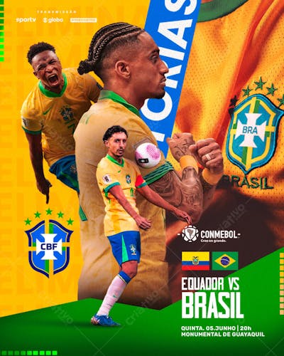 FUTEBOL ELIMINATÓRIAS SULAMERICANA BRASIL VS EQUADOR