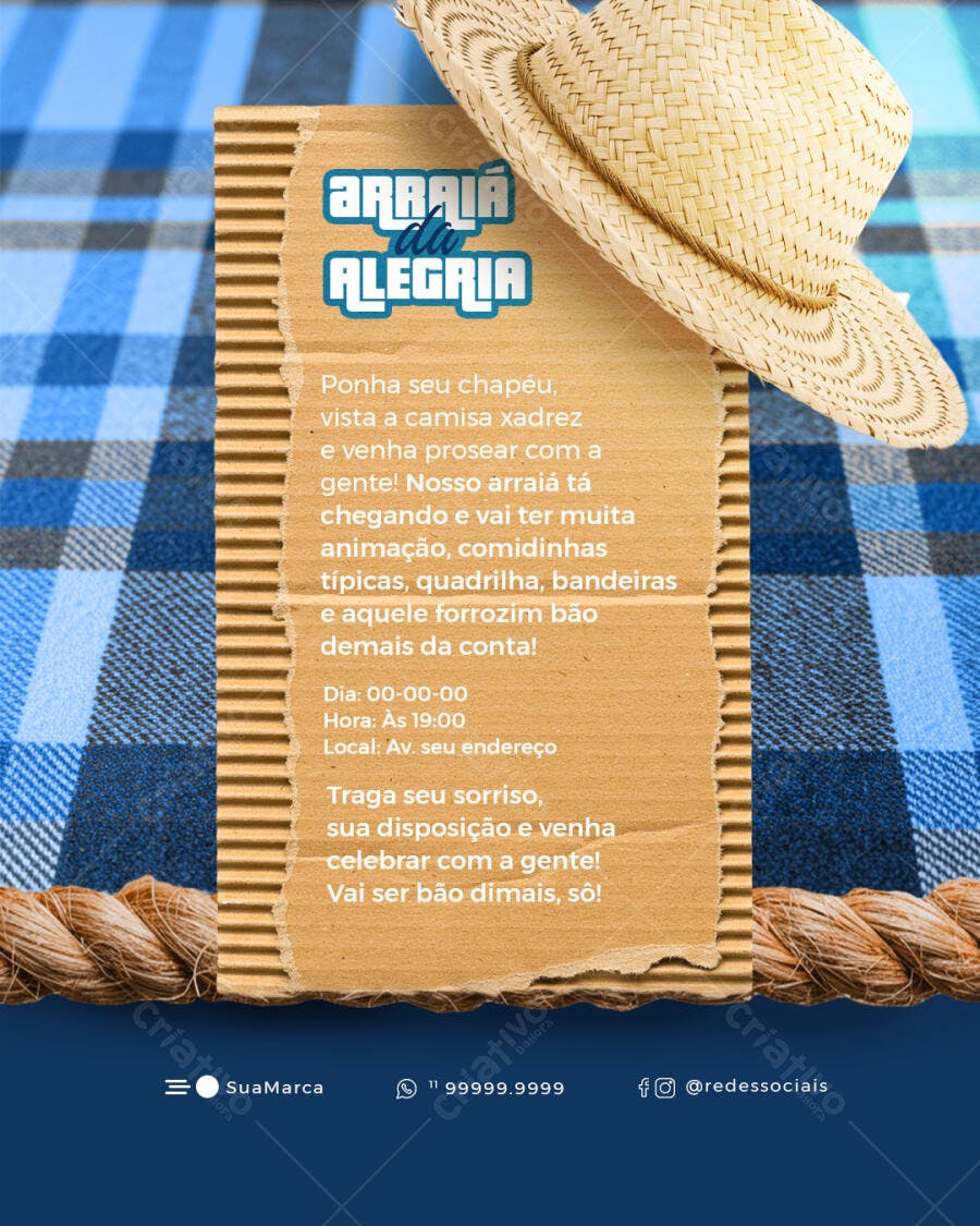 Flyer Festa Junina PSD Editável