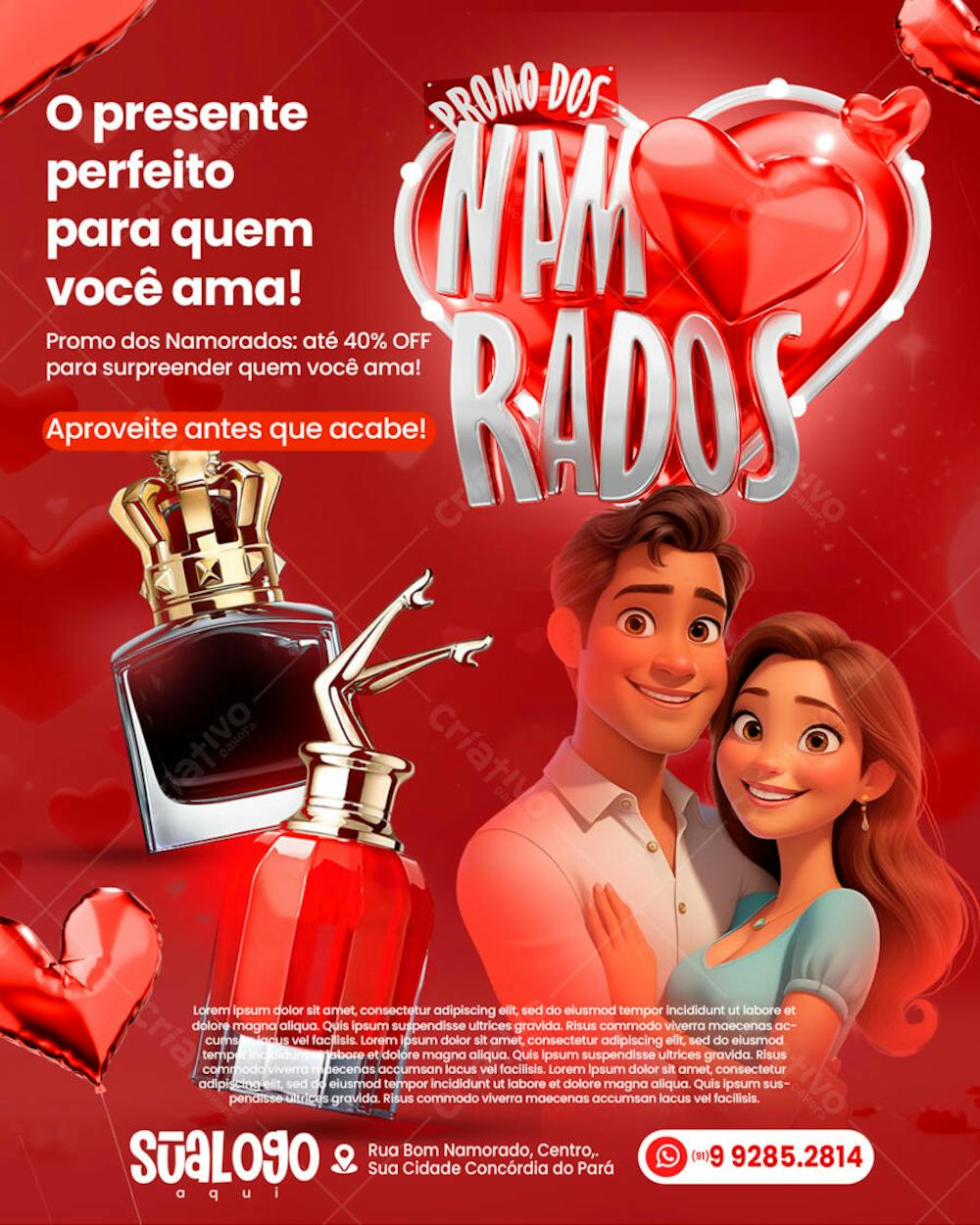Flyer Promo Dos Namorados O Presente Perfeito Social Media PSD
