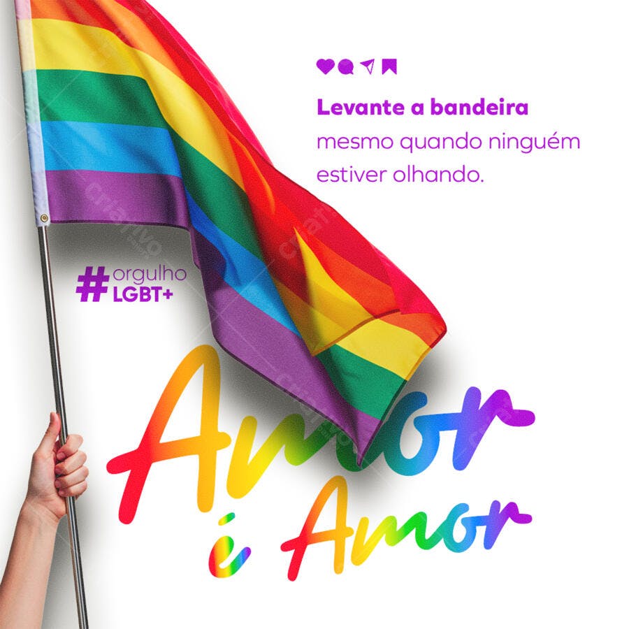 Post para o Orgulho LGBT+ PSD Editável