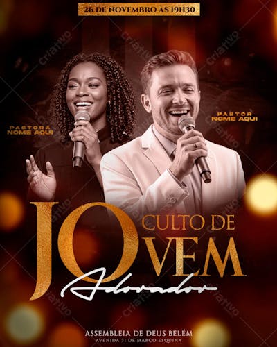 CULTO DE JOVENS ADORADORES - GOSPEL