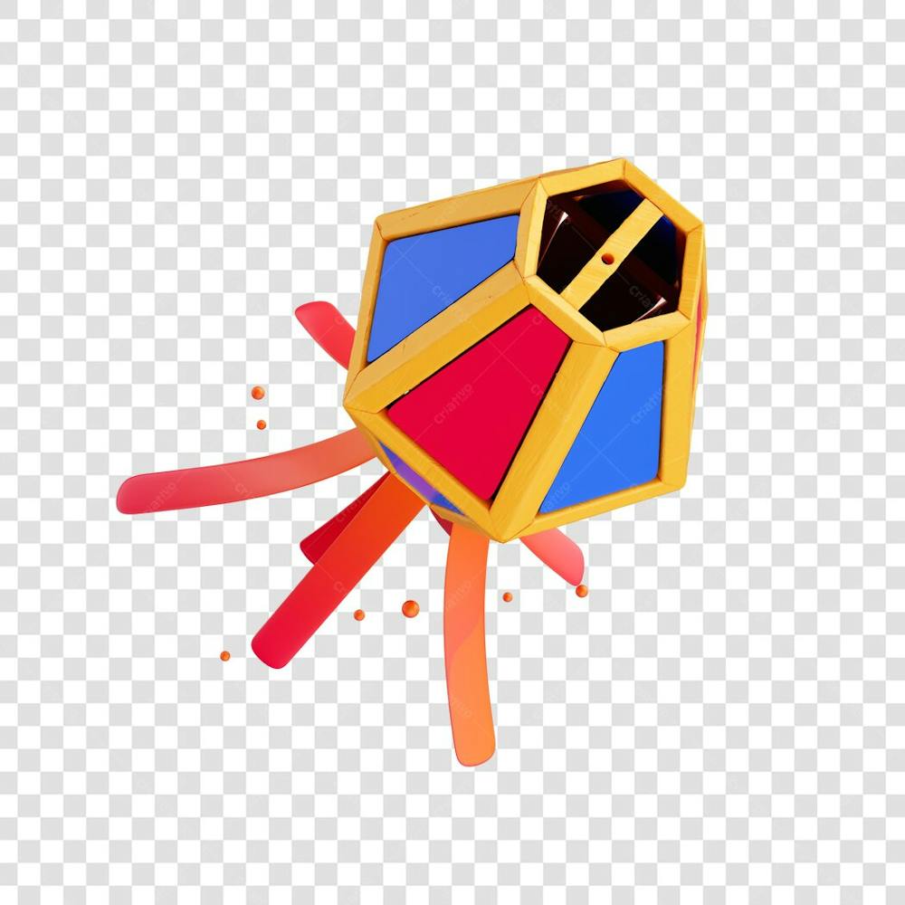 ASSET 3D - FESTA JUNINA - BALÃO JUNINO DE MADEIRA COM FUNDO ISOLADO (6)
