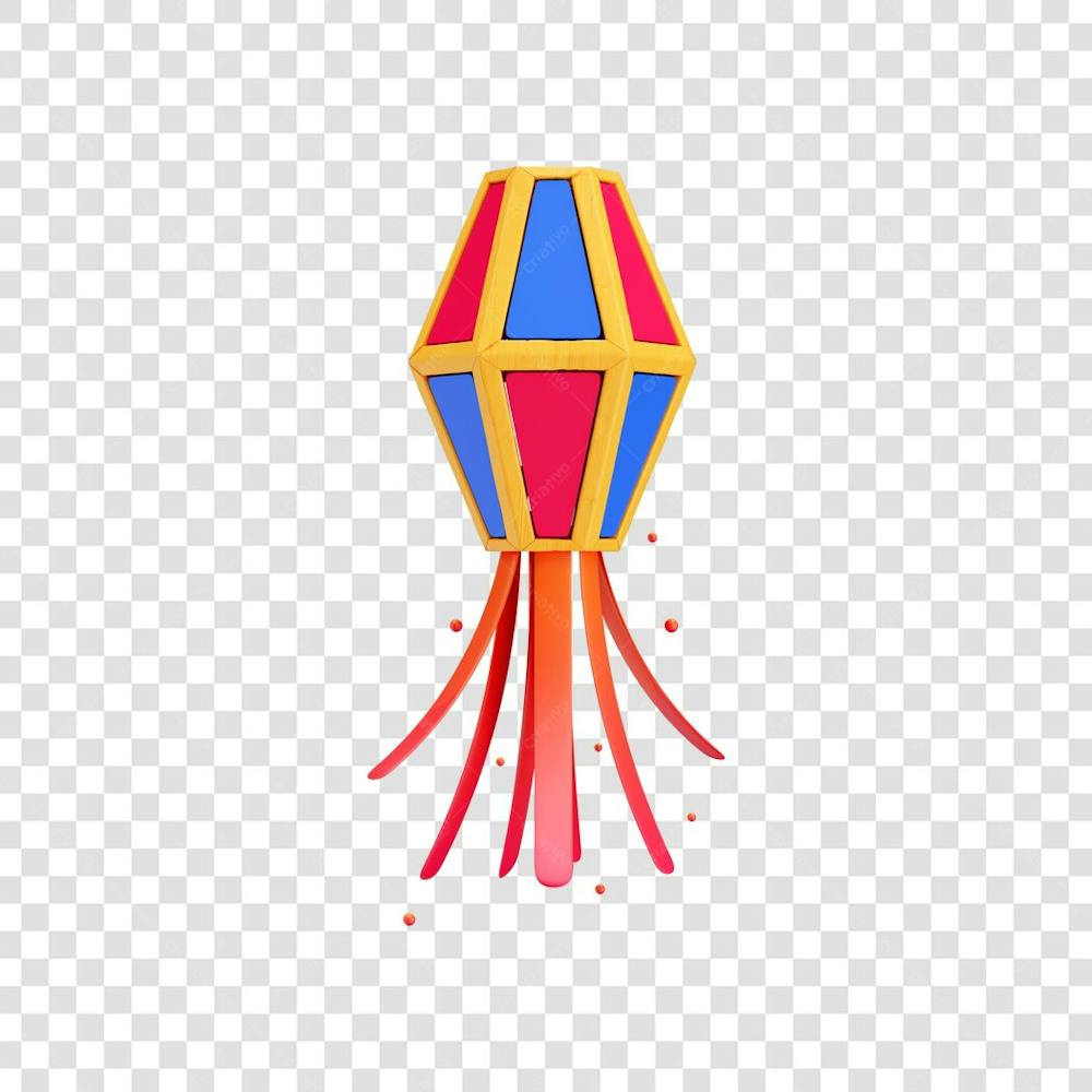 ASSET 3D - FESTA JUNINA - BALÃO JUNINO DE MADEIRA COM FUNDO ISOLADO (1)