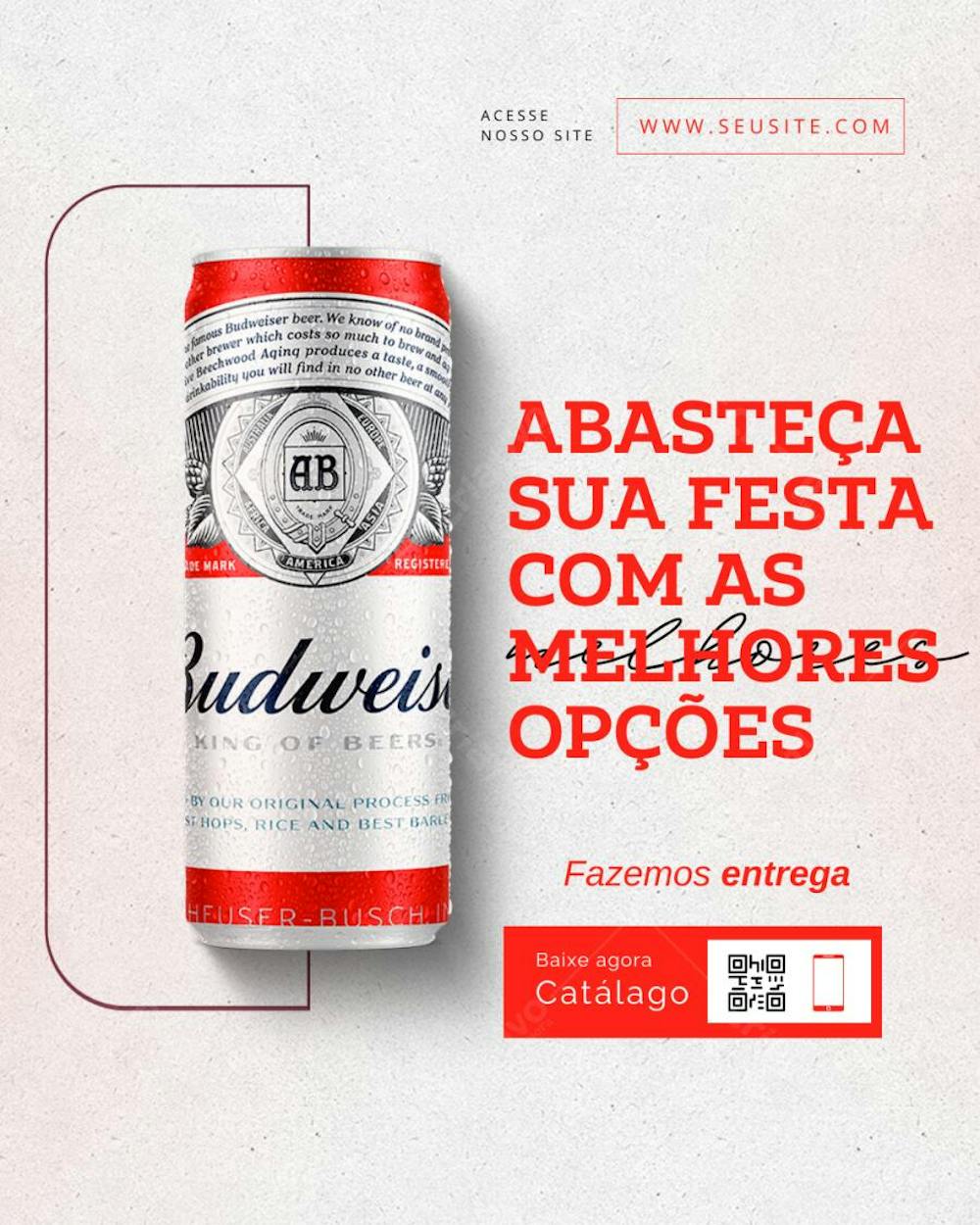Arte Bebida Editável no Canva