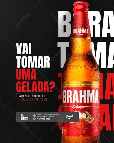 Arte Bebida Editável no Canva