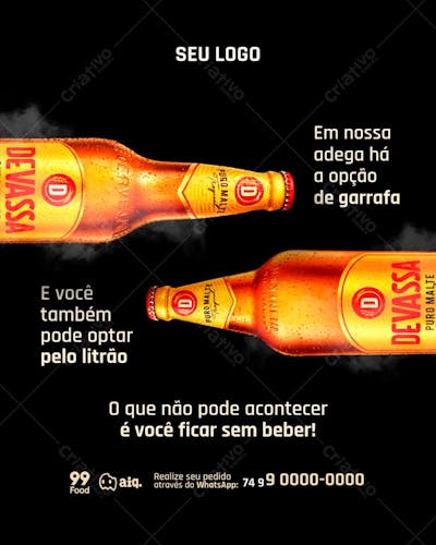Arte Bebida Editável no Canva