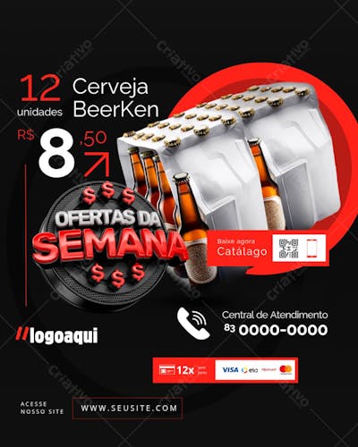 Arte Bebida Editável no Canva