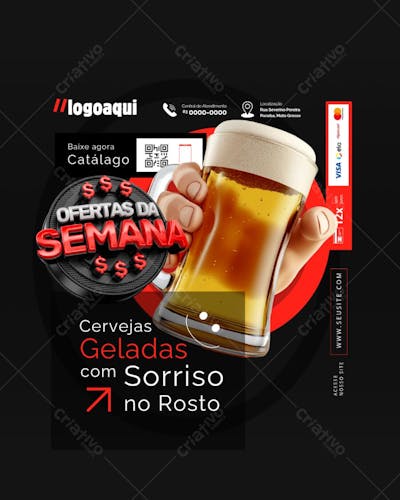 Arte Bebida Editável no Canva