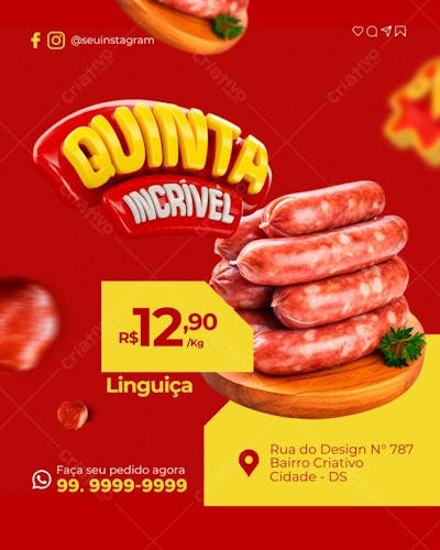 Arte Supermecado Editável no Canva