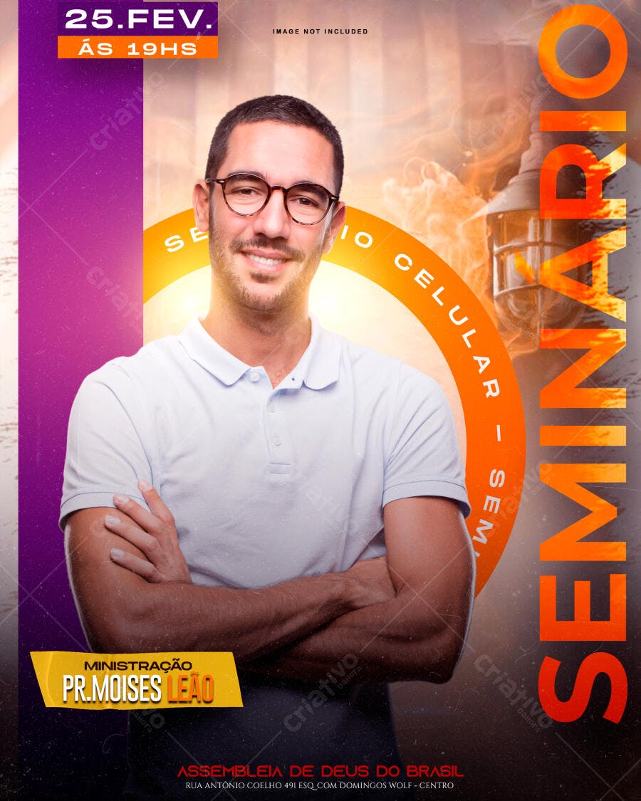 Flyer para Seminário 25 de Fevereiro PSD Editável