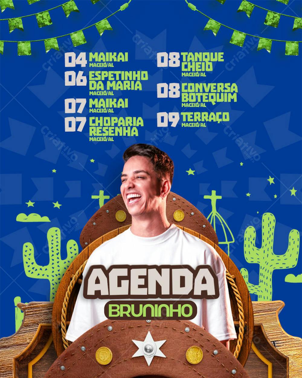 Agenda Semanal São João - Bruninho