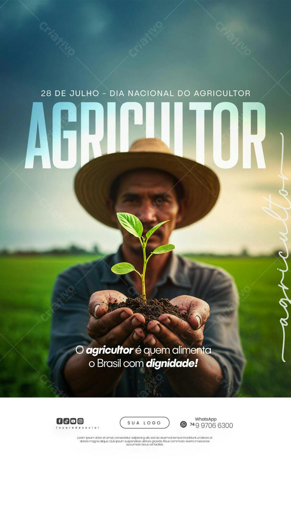 28 de Julho - Dia Nacional do Agricultor Flyer Social Media PSD Editável (2)