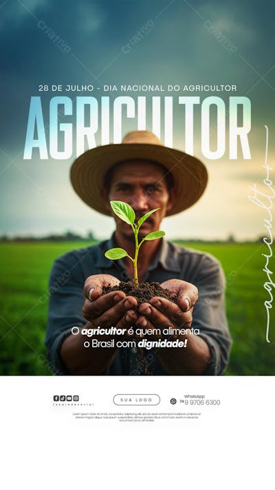 28 de Julho - Dia Nacional do Agricultor Flyer Social Media PSD Editável (2)