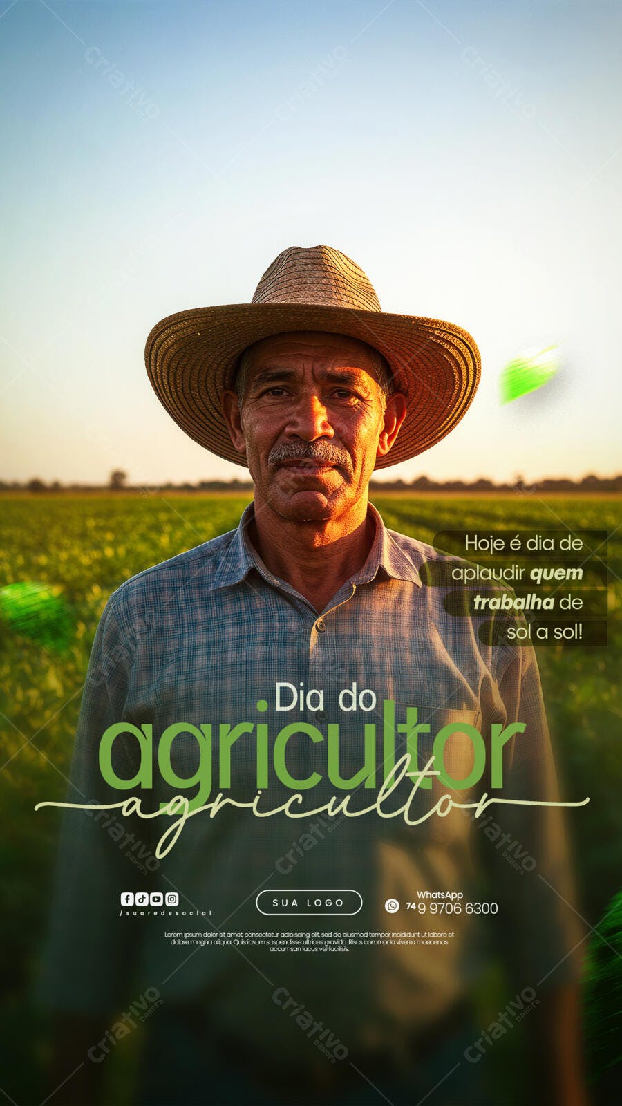 Flyer Dia do Agricultor PSD Editável