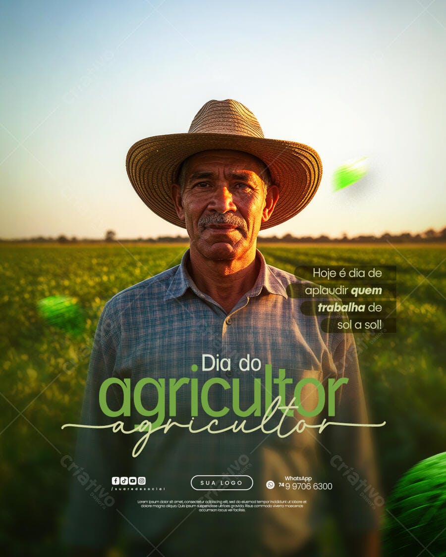 Flyer Dia do Agricultor PSD Editável