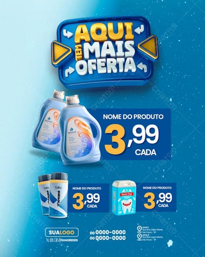 Arte Supermecado Editável no Canva