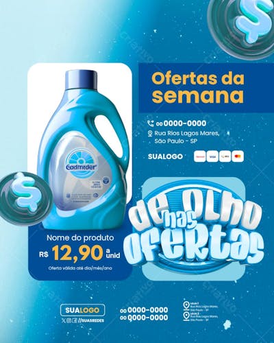 Arte Arte Supermecado Editável no Canva