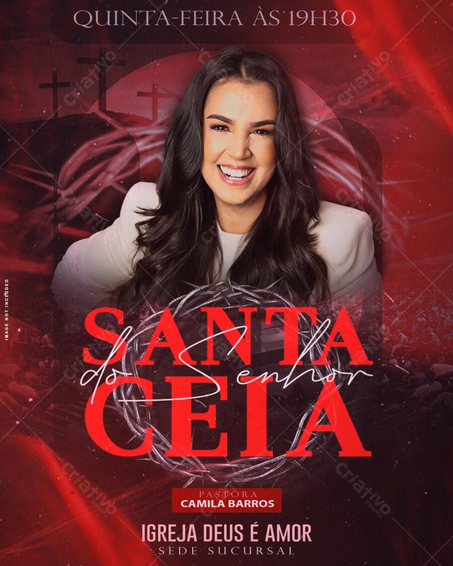 Flyer Santa Ceia PSD Editável