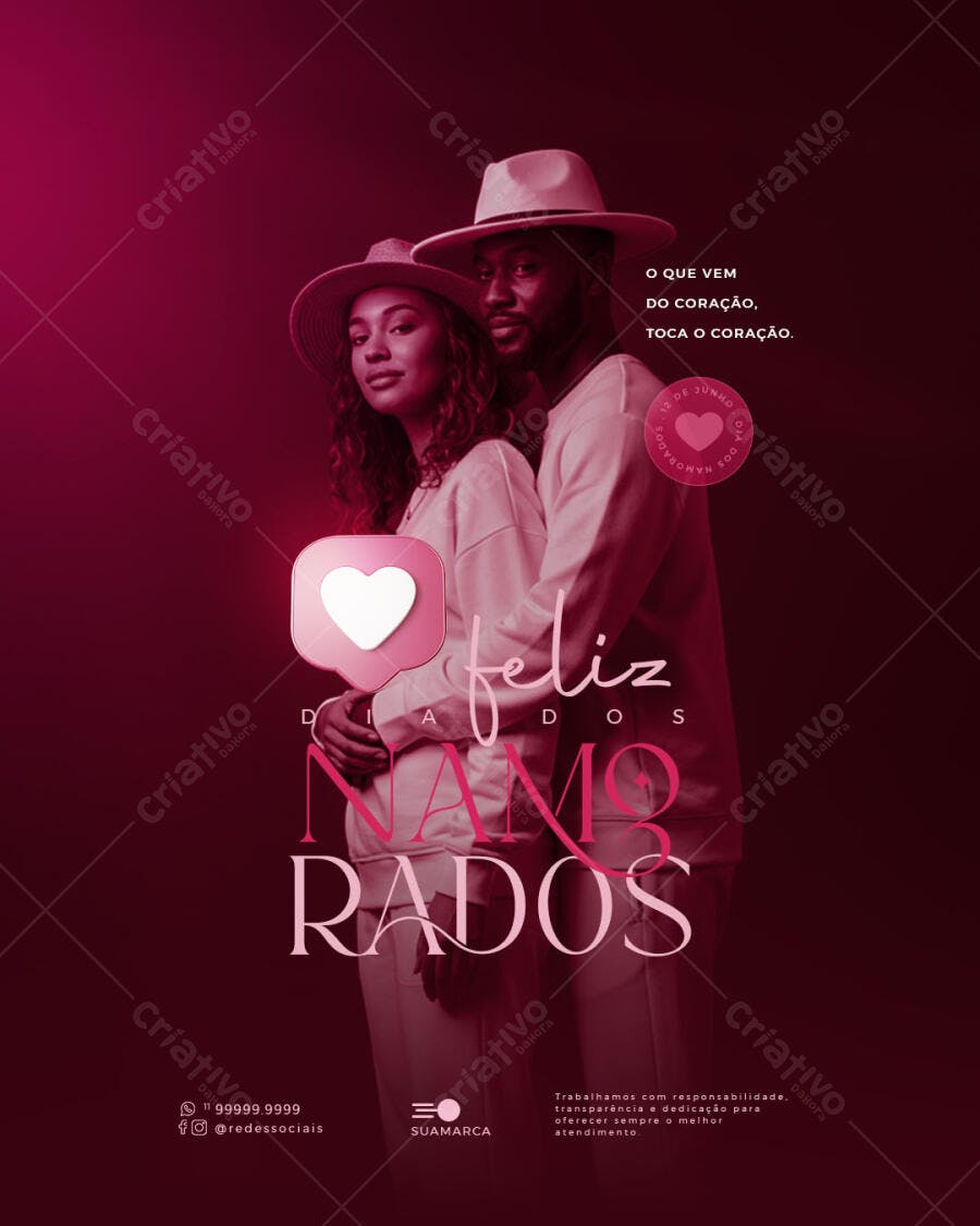 Flyer Dia dos Namorados PSD Editável