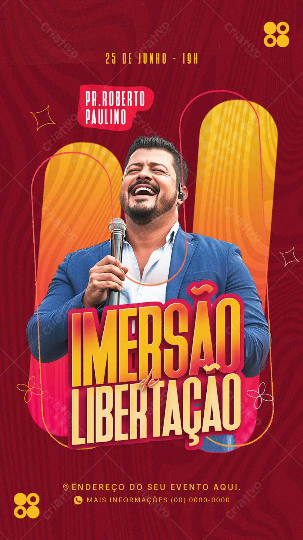 Flyer Gospel Imersão da libertação Story